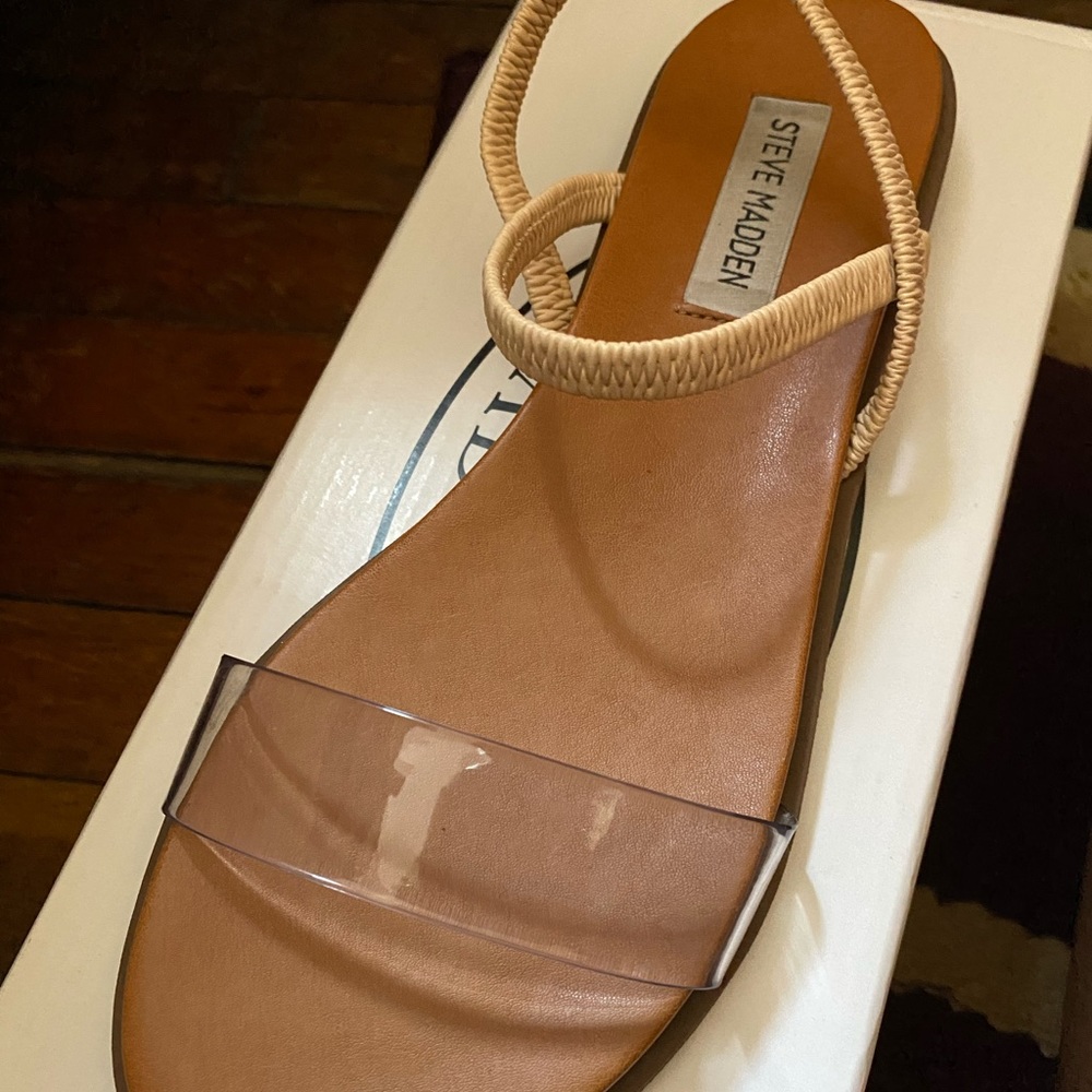 Steve Madden Clear Strap Summer Sandal